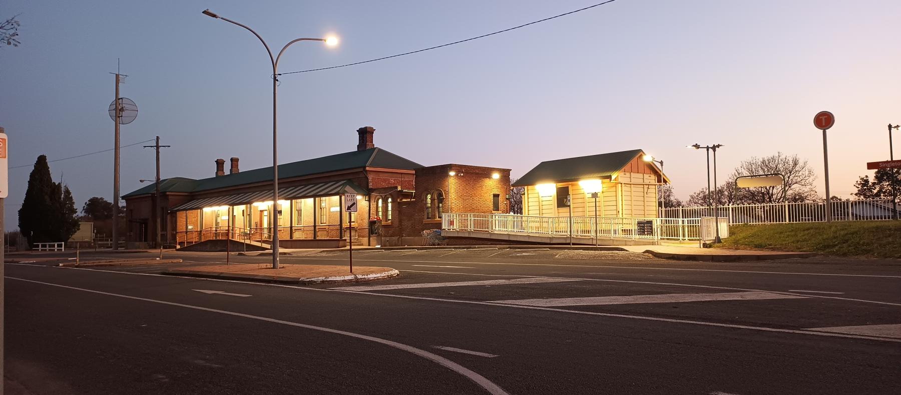 Singleton train station: an older-style station with historic character.