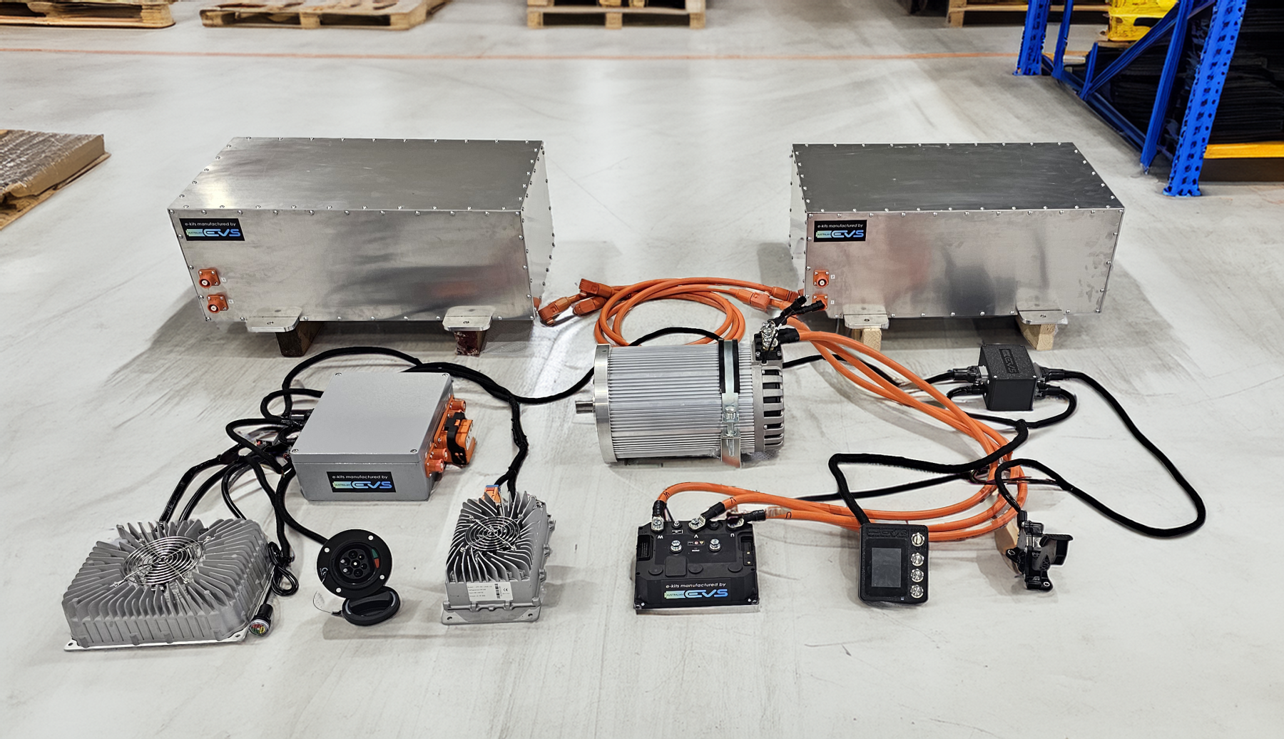 Electronic componentry laid out on a table
