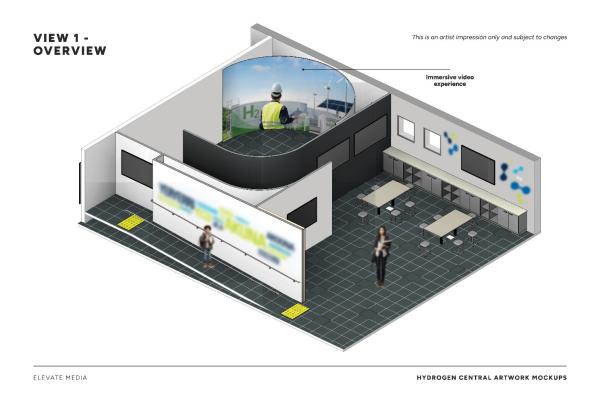 Concept artwork of a new Hydrogen Community Hub at Central Queensland University