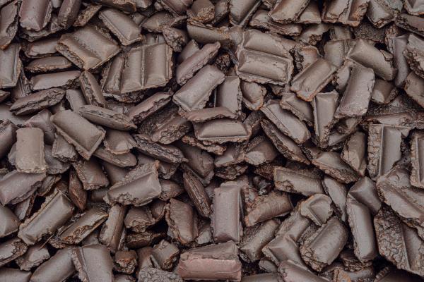 lumps of hot briquette iron