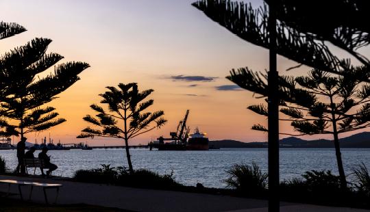 Port of Gladstone at sunset