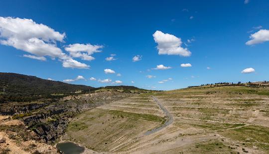 Rehabilitated mine pitt at Muswellbrook Coal