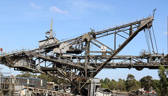 Old dredger on display in the Latrobe Valley