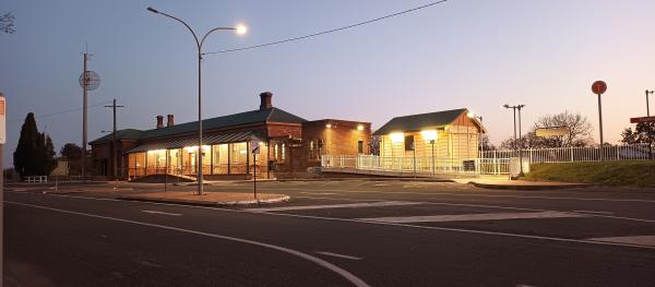 Singleton train station: an older-style station with historic character.
