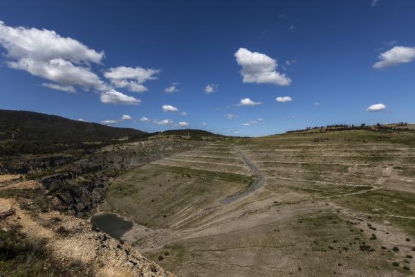 Aerial shot of the Muswellbrook Coal Co rehabilitated area