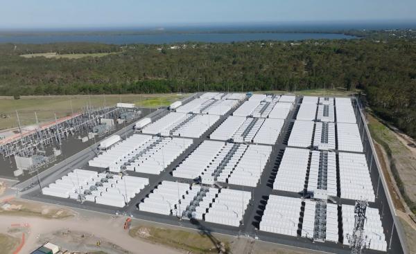 Aerial shot of the Waratah Battery Energy Storage System