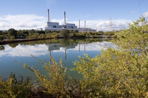 Muja Power Station overlooking a body of water